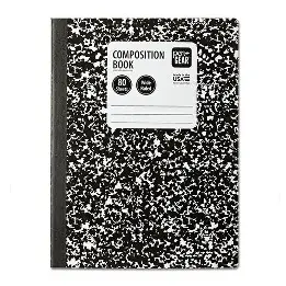 NOTEBOOK COMPOSITION B&W 80 SHEETS COLLEGE & WIDE RULED PEN & GEAR