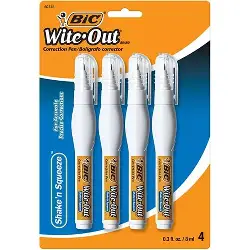 WITE OUT SHAKE N SQUEEZE PEN (SINGLE) 8ML BIC