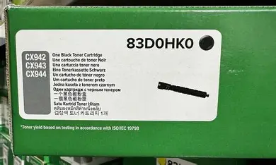 TONER 83D0HK0 BLACK 45K PAGES LEXMARK
