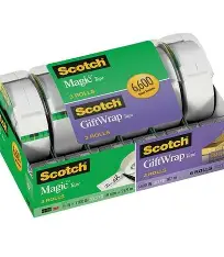 TAPE MAGIC 4 PACK + 2 GIFT WRAP TAPE SCOTCH (PACK!)