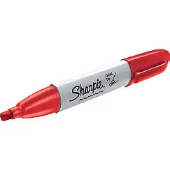 MARKERS RED CHISSEL TIP PERMANENT SHARPIE