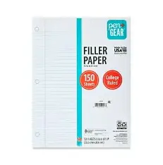 LOOSE LEAF RULED 150 SHEETS PEN & GEAR