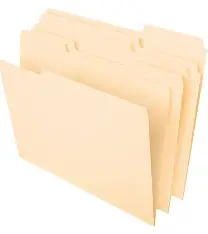 [335] FILE FOLDERS LETTER 1/3 CUT CREAM COLOR PENDAFLEX 