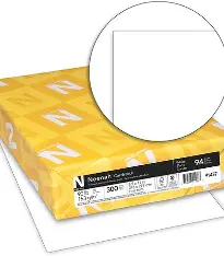 CARDSTOCK 8.5 x 11 90LBS WHITE (SINGLE) NEENAH