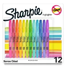 [6874] HIGHLIGHTER ASSORTED COLORS CHISEL TIP SHARPIE