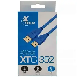 [9264 / XTC352] CABLE USB 3.0 MALE TO MALE 6FT (XTC-352) XTECH