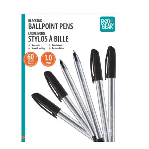 [63015] BALLPOINT PENS, 1.0 MM, BLACK PEN & GEAR